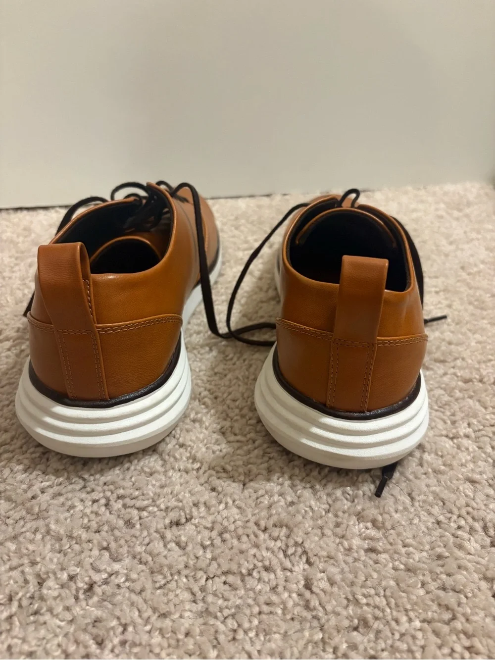 Goodfellow & Co Tan Leather Derby-Style Lace-Up Shoes